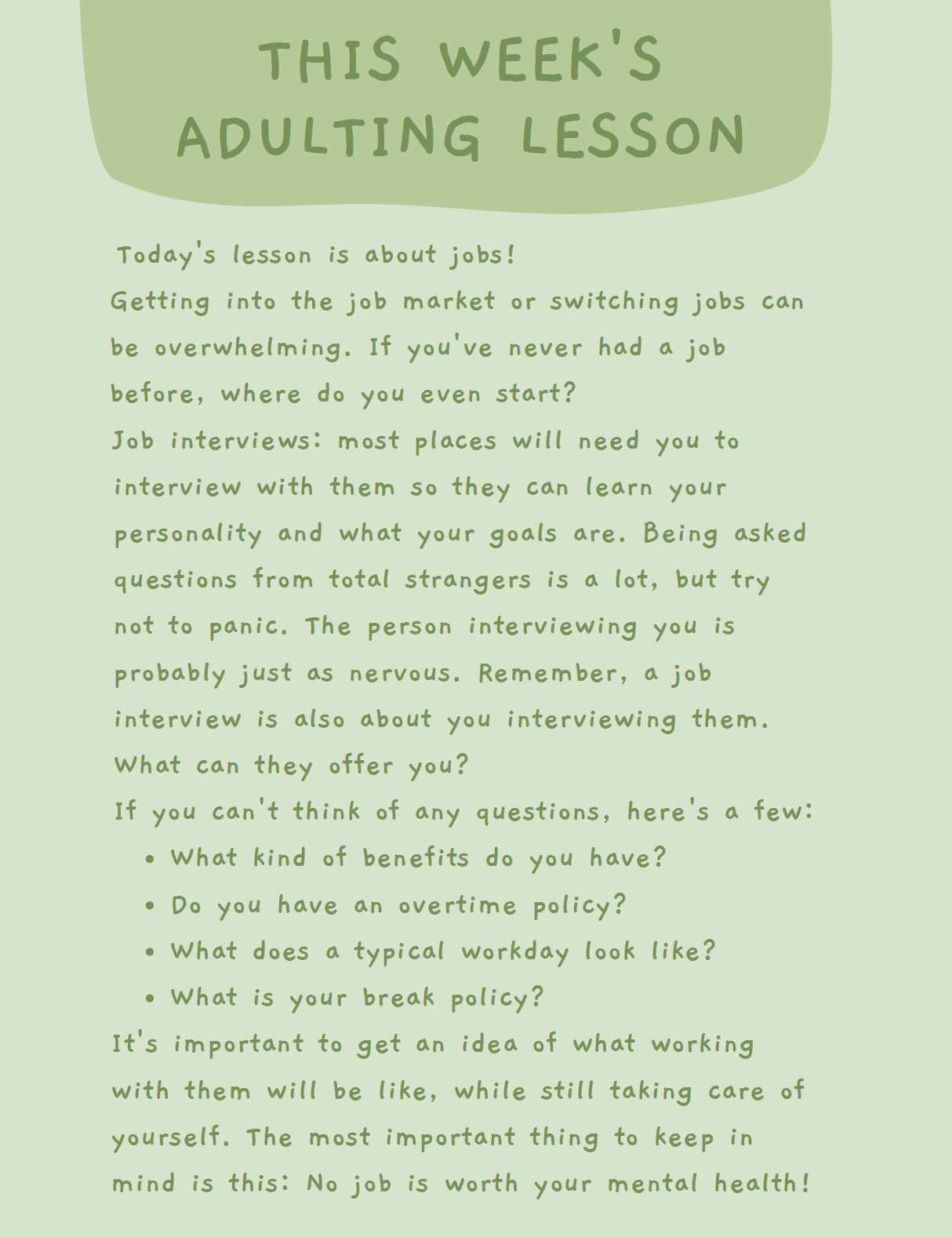 Mental health journal