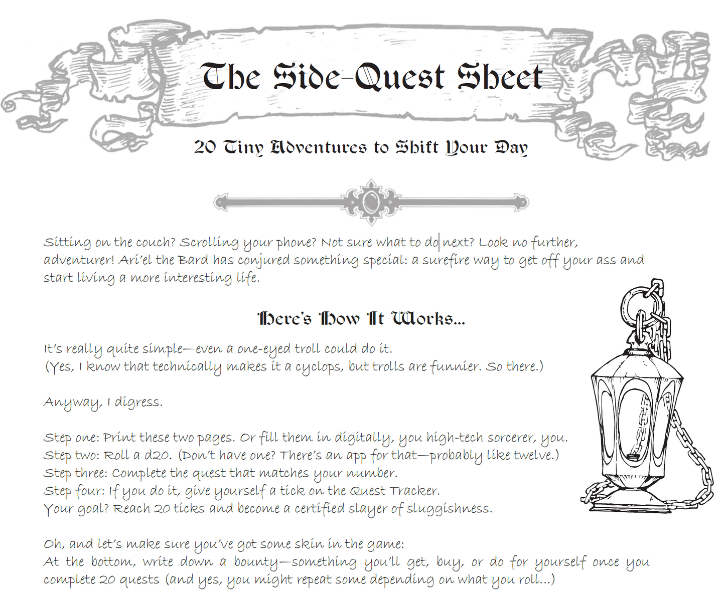 The Side-Quest Sheet